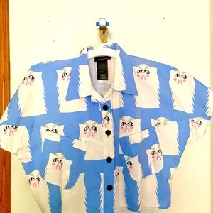 BNWT grumpy cat western shirt in cotton poplin. Nooworks! HTF!